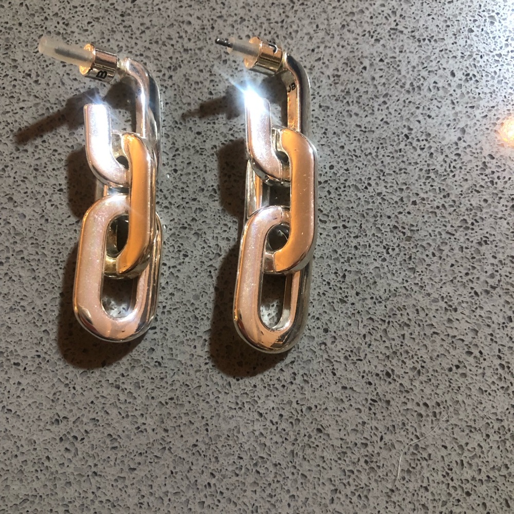 Jenny Bird Silver Chain Link Drop Earrings